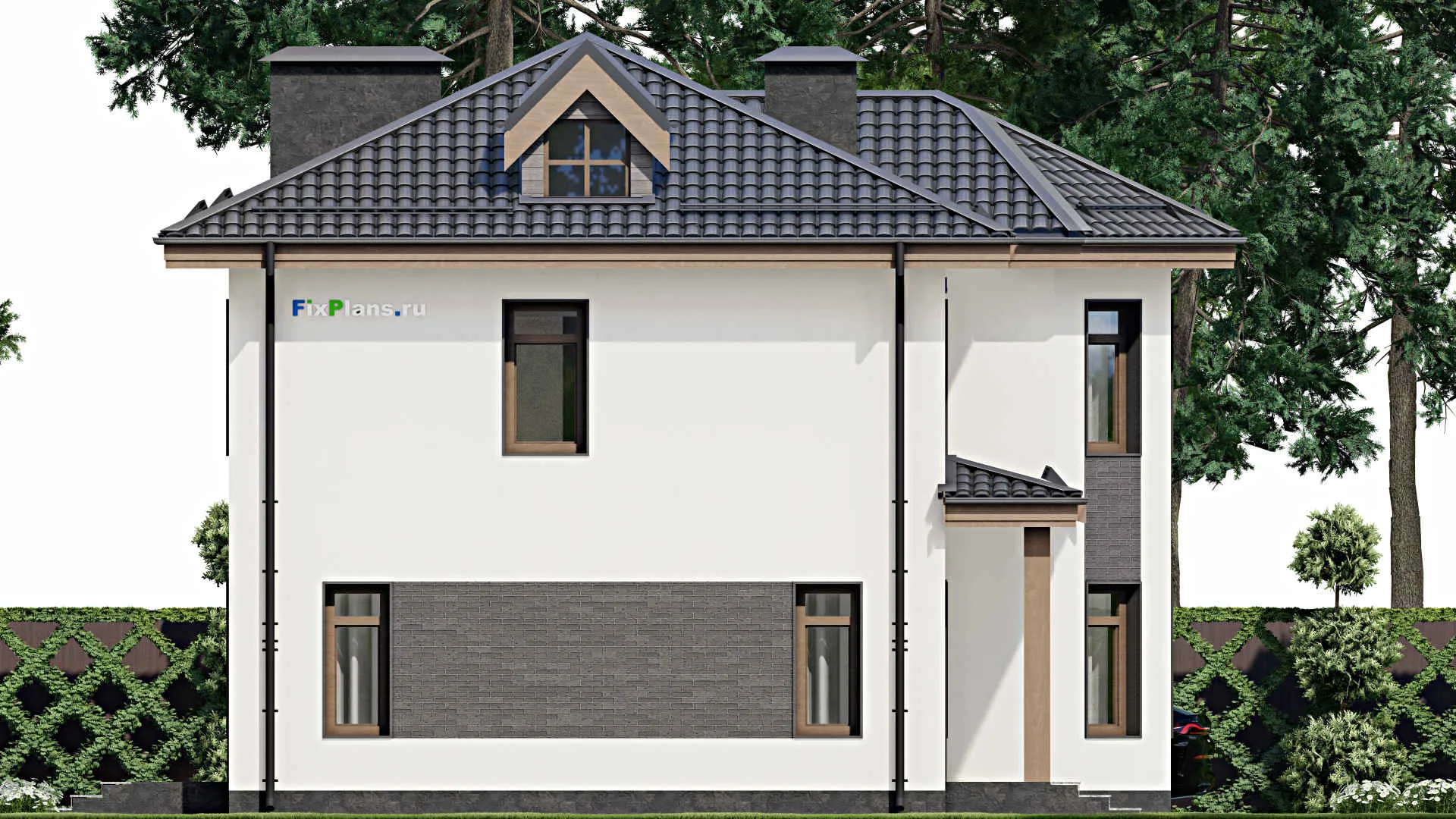 F-5417 - Проект двухэтажного дома 10 на 11, площадью 140 м² с 3 спальнями