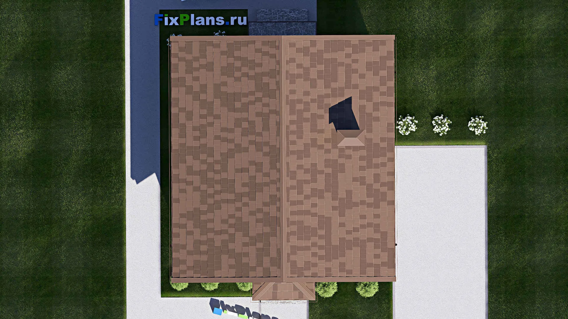 F-18431 - Планы дома с мансардой 9 на 12, площадью 100 м² с террасой, балконом и 4 спальнями