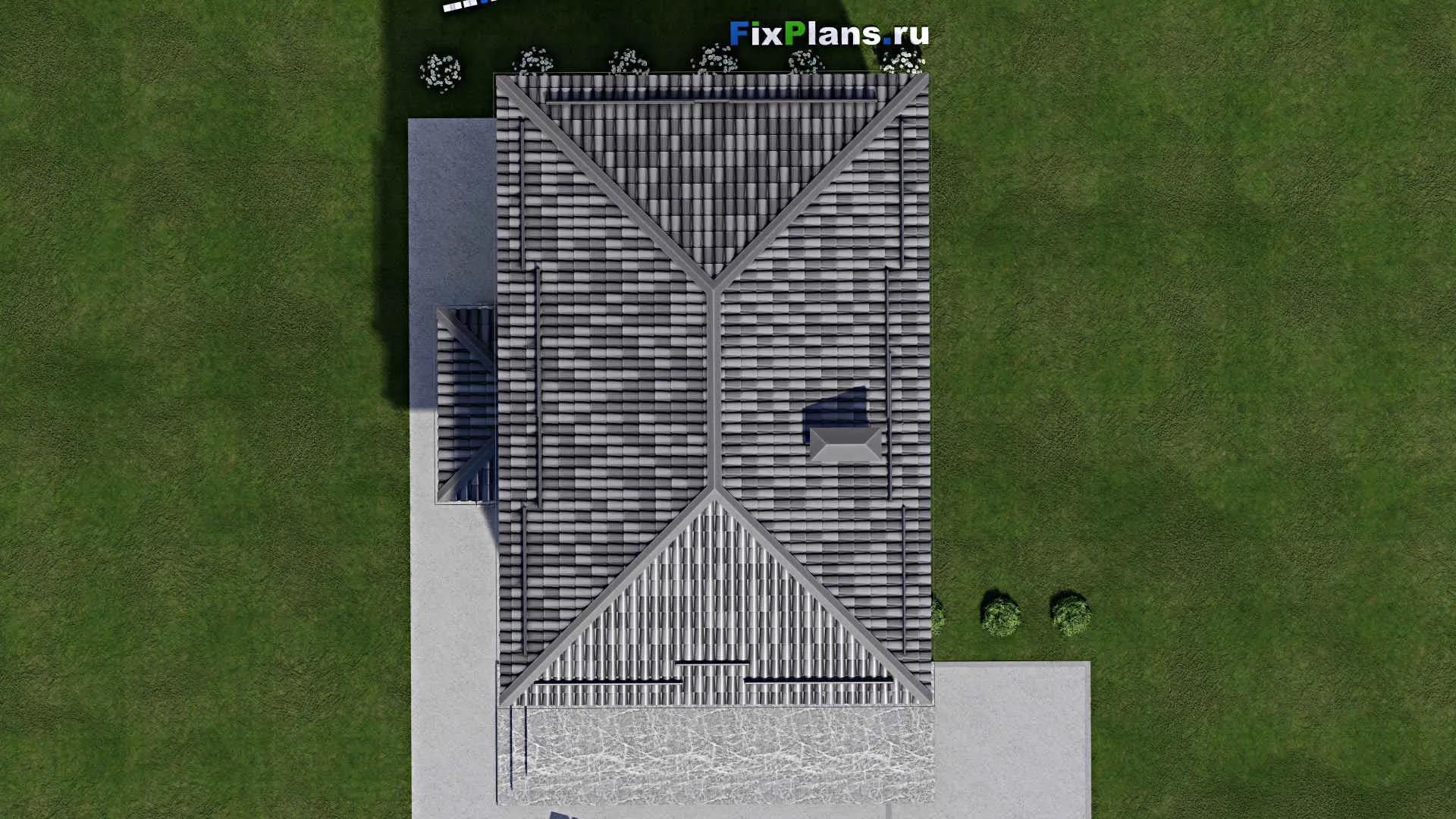 F-9953 - Проект двухэтажного дома 9 на 13, площадью 140 м² с террасой и 6 спальнями