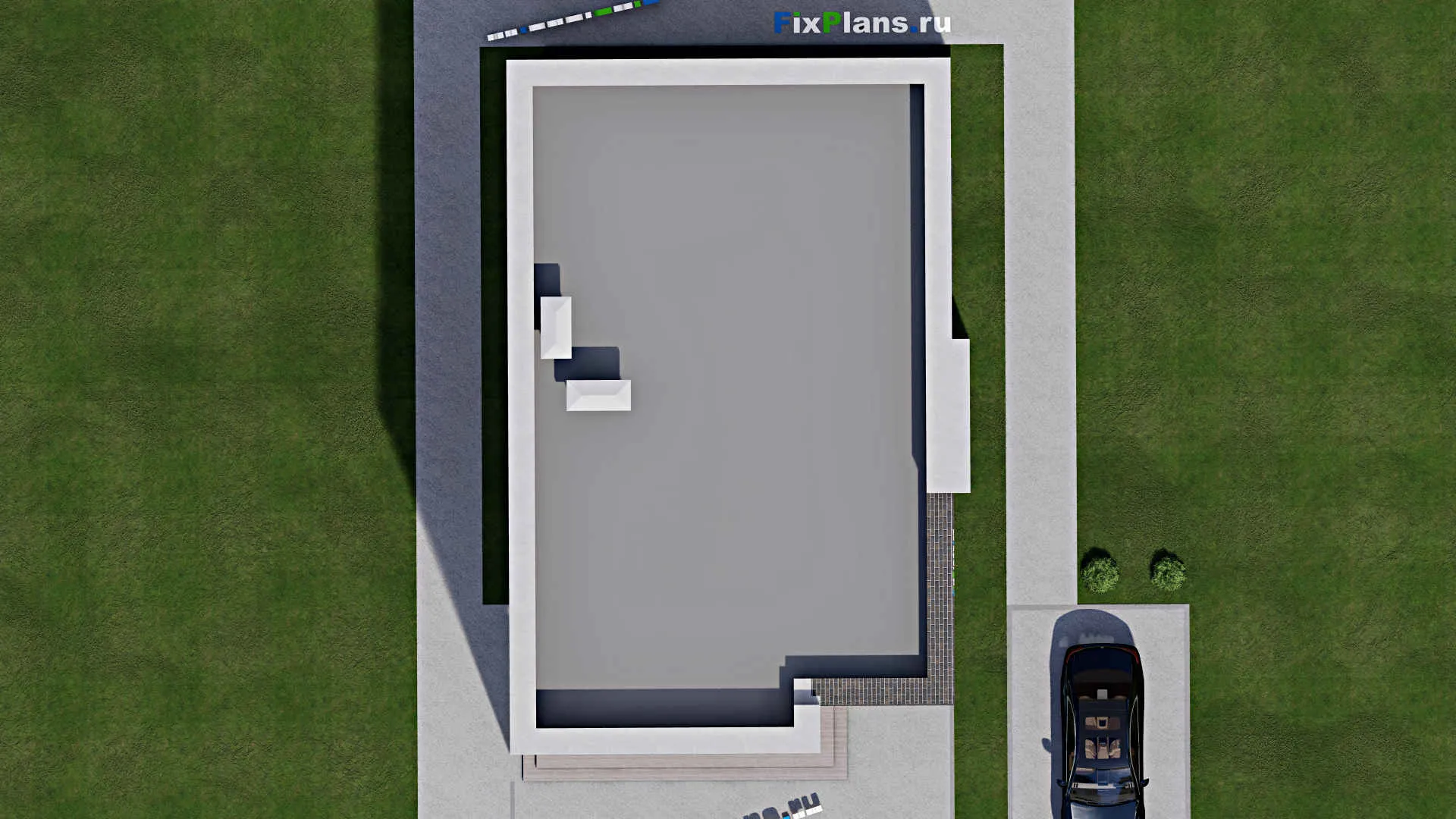 F-6290 - Проект двухэтажного дома 11 на 16, площадью 230 м² с террасой, балконом и 3 спальнями